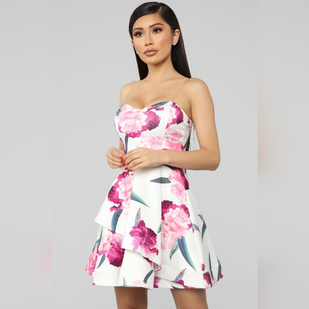 January 7 Floral Fit and Flare Dress